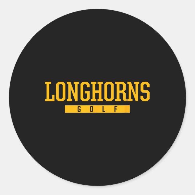 Payson Longhorns Golf Hs  Classic Round Sticker (Front)