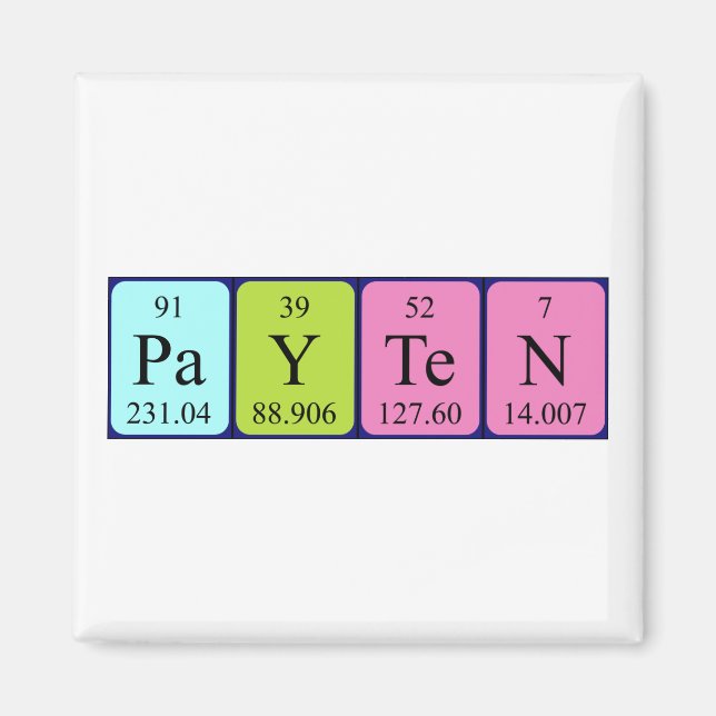 Payten periodic table name magnet (Front)