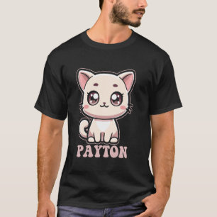 Payton Cute Kitty Cat Design for Girls Name Payton T-Shirt