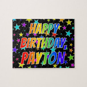 "PAYTON" First Name, Fun "HAPPY BIRTHDAY" Jigsaw Puzzle