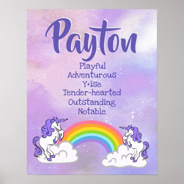 Payton Name Poster (Front)