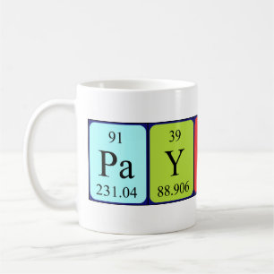Payton periodic table name mug