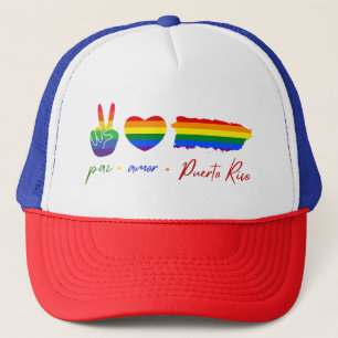 Paz Amor Puerto Rico  Trucker Hat