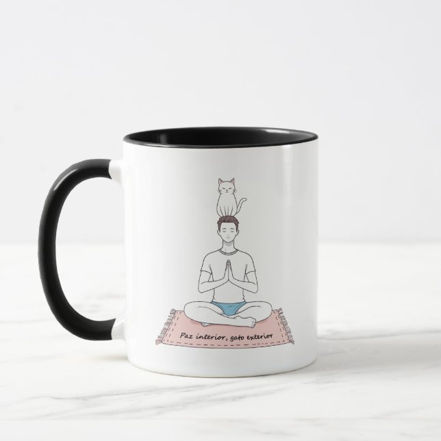 Paz Interior, Gato Exterior Mug (Left)