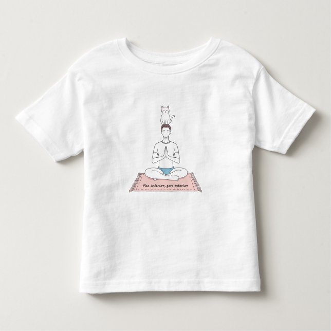 Paz Interior, Gato Exterior Toddler T-Shirt (Front)