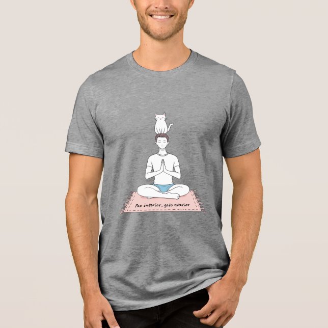 Paz Interior, Gato Exterior Tri-Blend Shirt (Front)