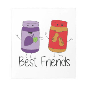 PB and J Best Friends- Colour Notepad