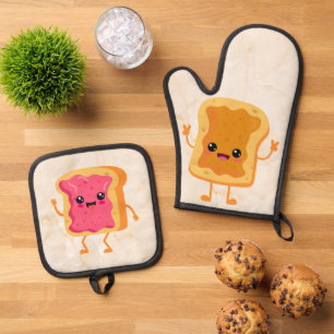 PB&J Best Things Come in Pairs Oven Mitt & Pot Holder Set