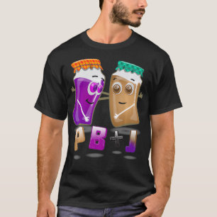 PB+J Cute Peanut Butter & Jelly Matching Costume S T-Shirt