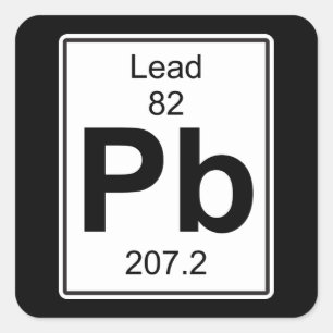 Pb - Lead Square Sticker