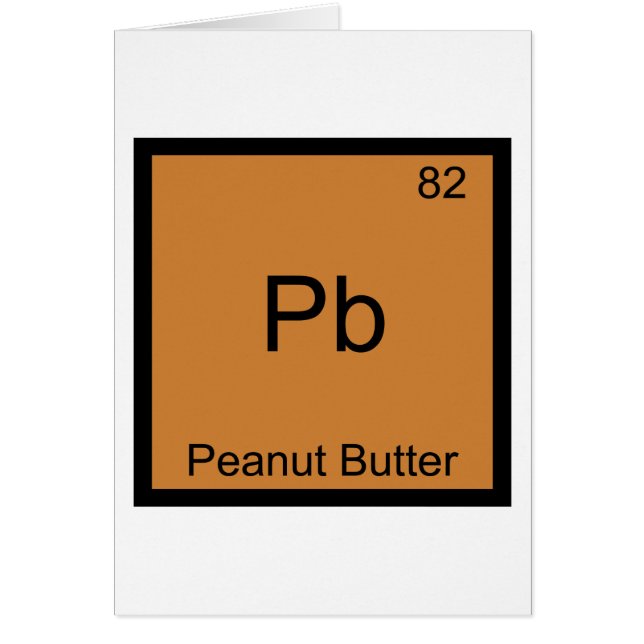 Pb - Peanut Butter Chemistry Periodic Table Symbol (Front)