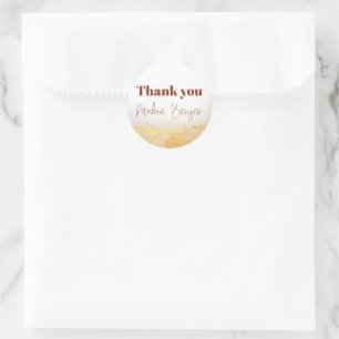 PB Thank you Golden Classic Round Sticker