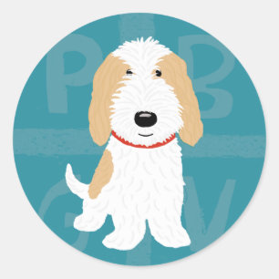 PBGV Cute Cartoon Classic Round Sticker