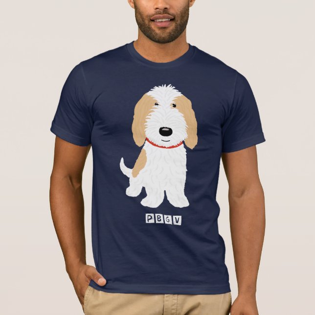 PBGV Cute Cartoon Orange & White Dog T-Shirt (Front)