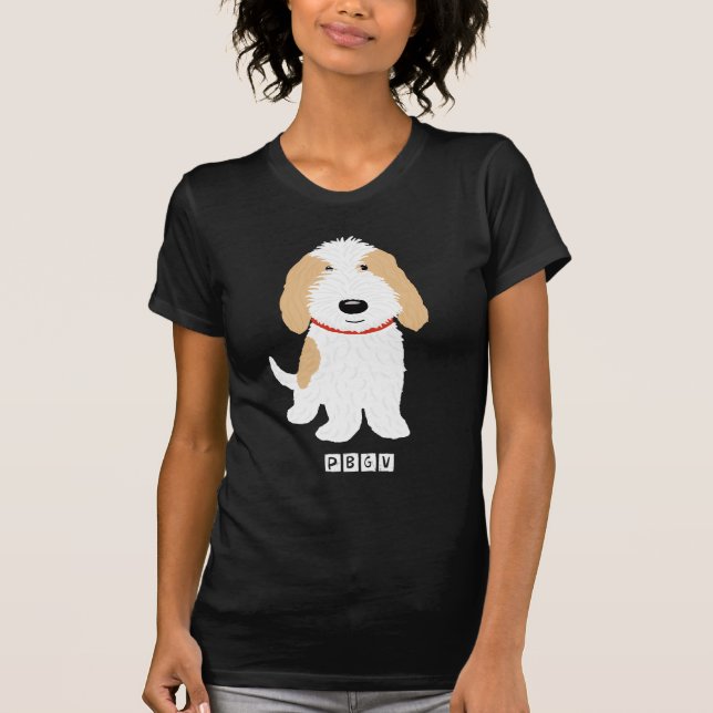 PBGV Cute Cartoon Orange & White Dog T-Shirt (Front)