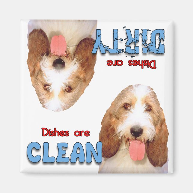 PBGV Dog Lovers Dishwasher Magnet (Front)