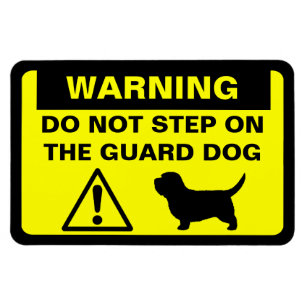 PBGV Humourous Guard Dog Warning Magnet