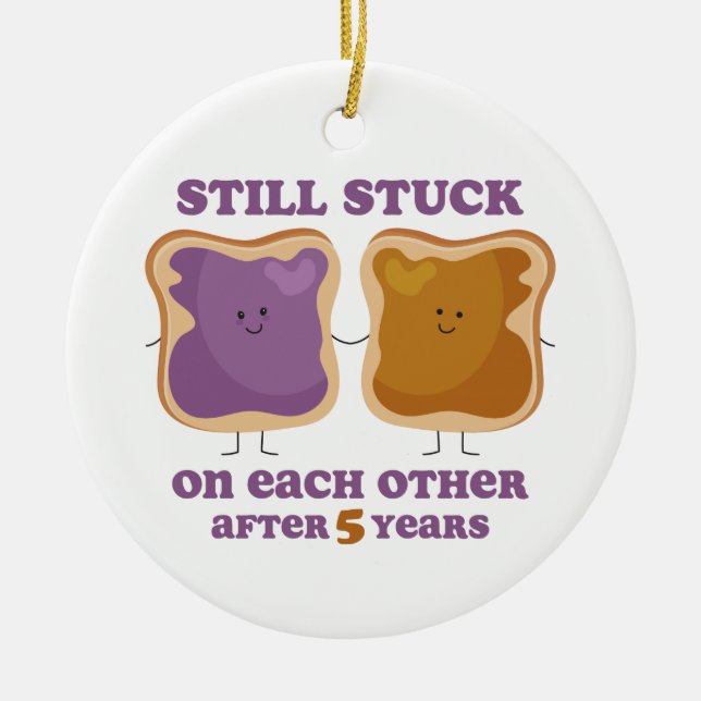 PBJ 5th Anniversary Ceramic Tree Decoration (Front)