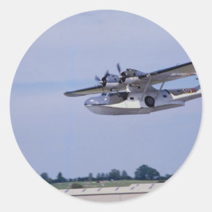 PBY, 5A Catalina, World War II reconnaissance flyi Classic Round Sticker
