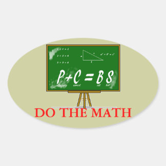 PC=BS math2 Oval Sticker