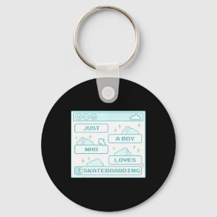 Pc Computer Geek Nerd Cool Gamer Boy Who Loves Ska Key Ring