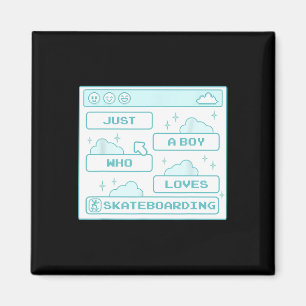 Pc Computer Geek Nerd Cool Gamer Boy Who Loves Ska Magnet