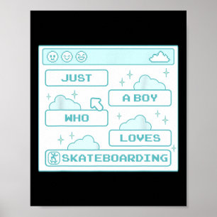Pc Computer Geek Nerd Cool Gamer Boy Who Loves Ska Poster