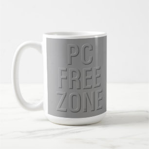 PC Free Zone grey mug