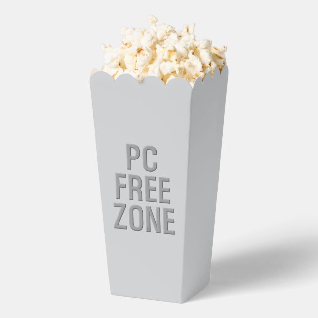 PC Free Zone grey popcorn boxes (Popped)