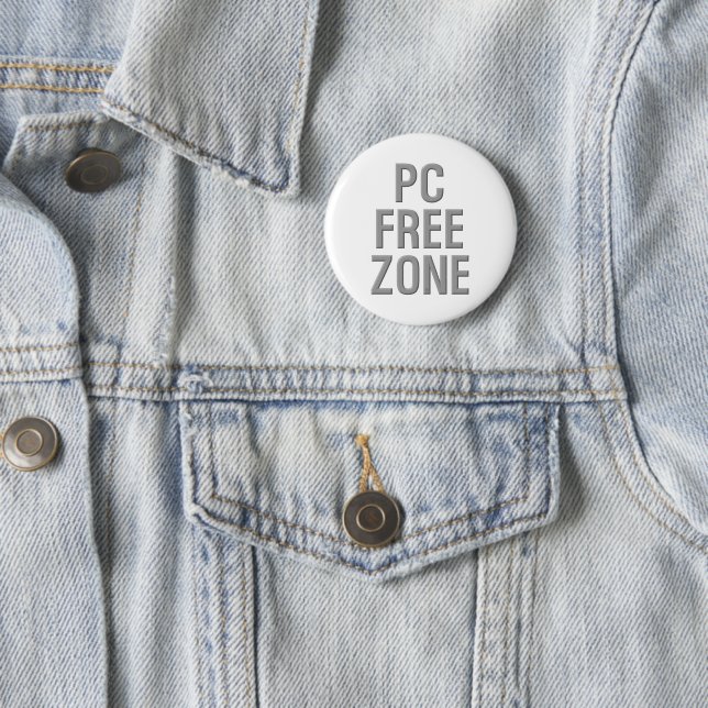 PC Free Zone white standard round button (In Situ)