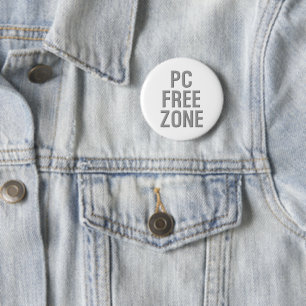 PC Free Zone white standard round button