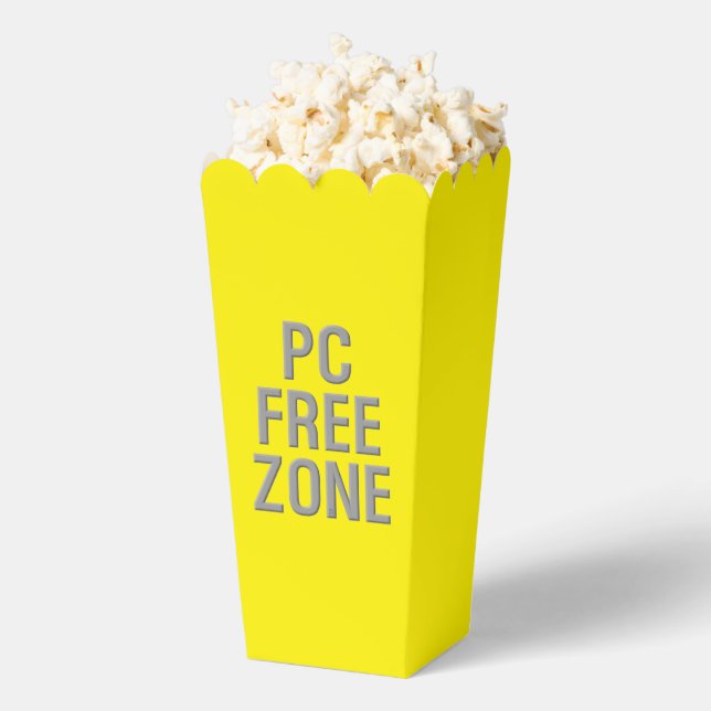 PC Free Zone yellow popcorn boxes (Popped)