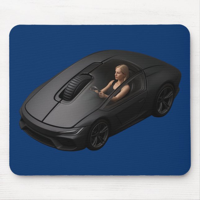 PC Mouse–Car: Click at the speed of a supercar Mouse Pad (Front)