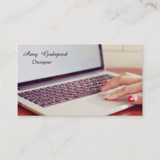 PC-operated girls' fashionable Business Card