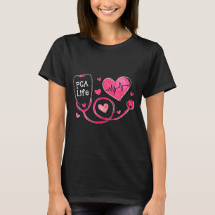 Pca Life Valentine Heart Stethoscope T-Shirt