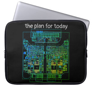 PCB Printed Circuit Board Platine mit Plan Laptop Sleeve