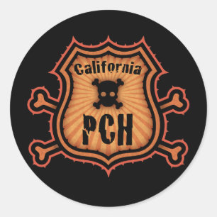 PCH and Crossbones Classic Round Sticker