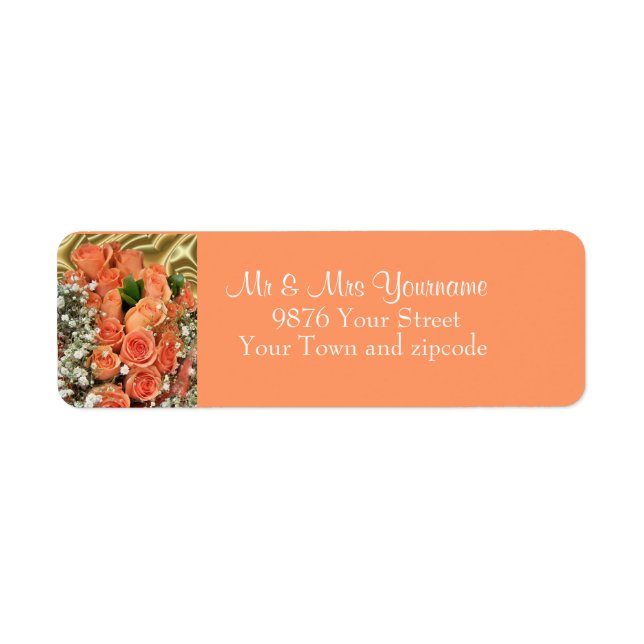PchRosesAddressLable-customise Return Address Label (Front)