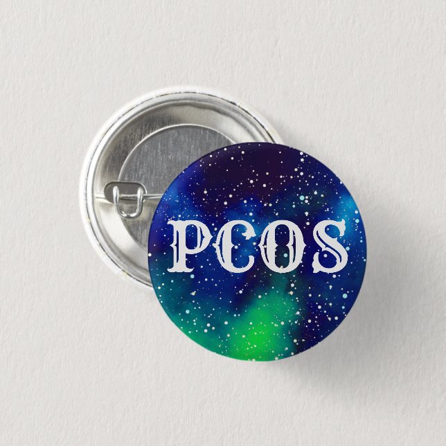 PCOS Customisable Galaxy Identity 3 Cm Round Badge (Front & Back)