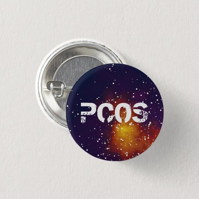 PCOS Customisable Galaxy Identity 3 Cm Round Badge (Front & Back)