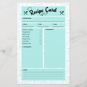 PCOS Friendly Recipe Card