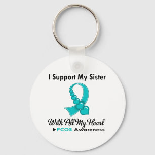 PCOS I Support My Sister Key Ring