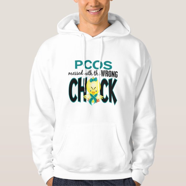PCOS Messed With The Wrong Chick Hoodie (Front)
