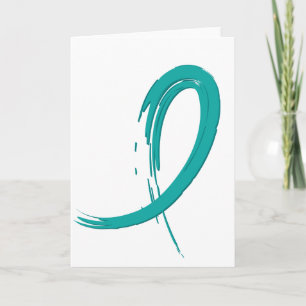 PCOS's Teal Ribbon A4 Card