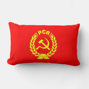 pcr old romanian communist party flag pillow