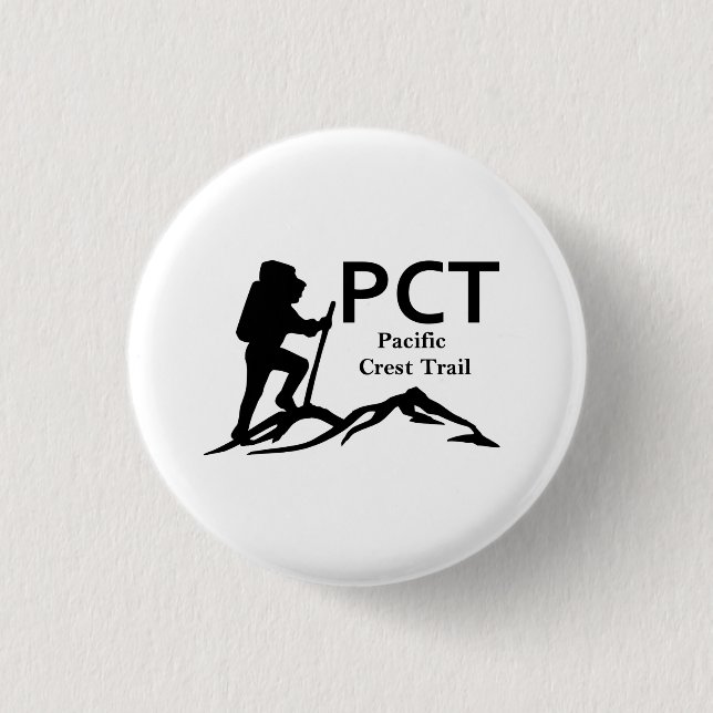 PCT  -  Pacific Crest Trail 3 Cm Round Badge (Front)