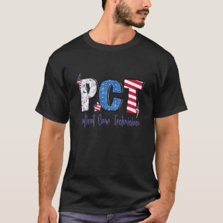 PCT Patriotic Funny Nurse 4th of July American Usa T-Shirt