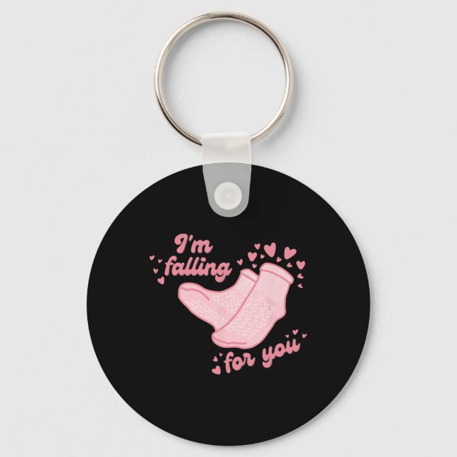 PCT Valentine's Day CNA Fall Risk Falling for You  Key Ring (Front)