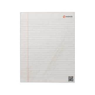 PCTY 8.5 X 11 Notepad With QR Code