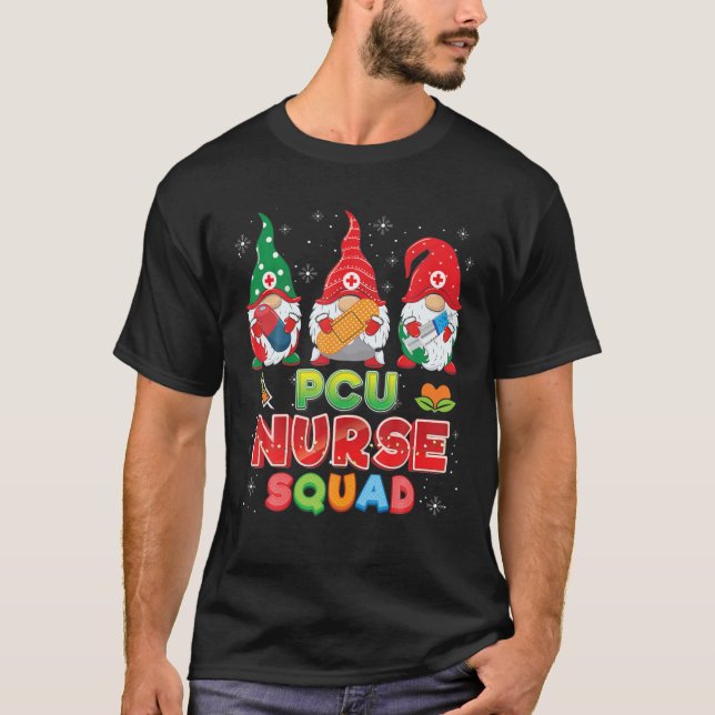 PCU Nurse Squad Christmas Gnomes Ugly Sweater Gnom (Front)